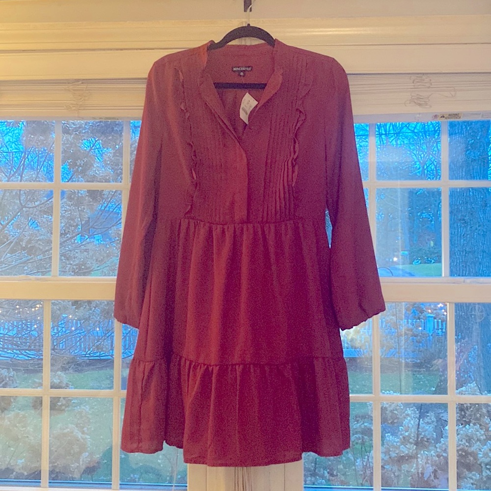 J Crew Factory maroon dress